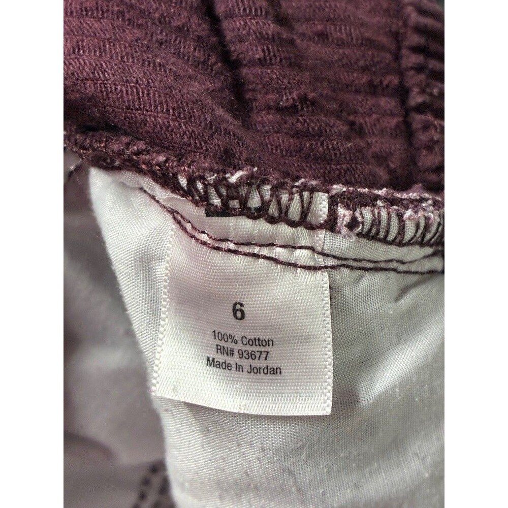 a.n.a A New Approach Women’s Size 6 Burgundy Corduroy Wide Leg Pants Cotton - Picture 3 of 8